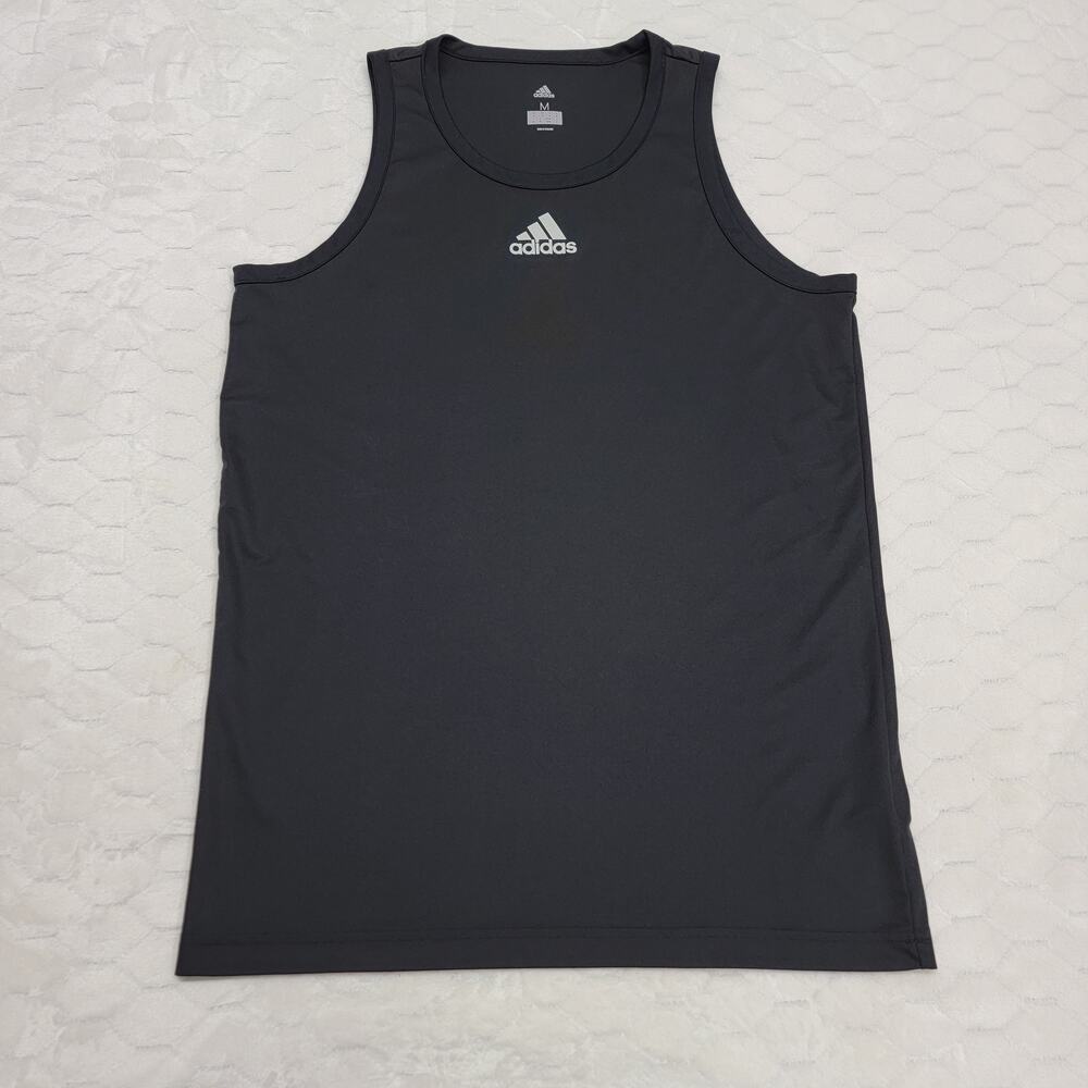 Adidas Tank Top Mens Medium Black Performance Sleeveless Training Gym Shirt